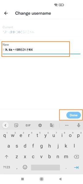 Change Username in Twitter for Android