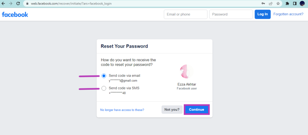 Password reset options