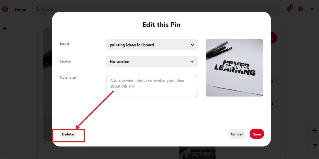 Edit this Pin page