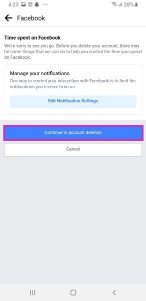 Manage your notifications prompt