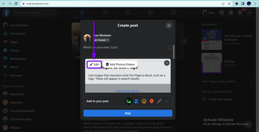 Edit picture option