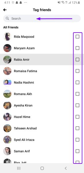 Friends list