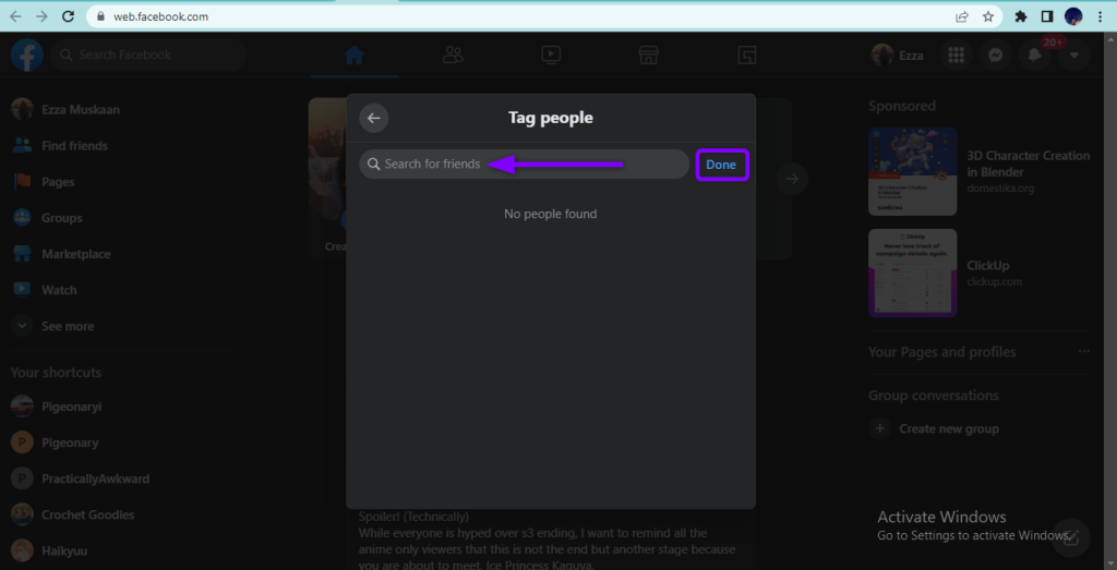 Tag person