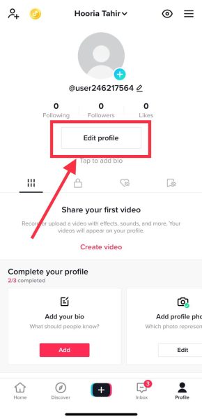 Bio Change on TikTok