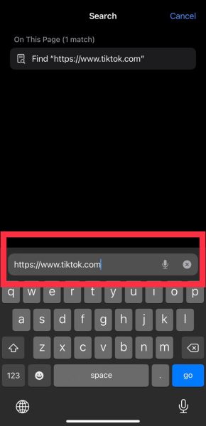 TikTok account