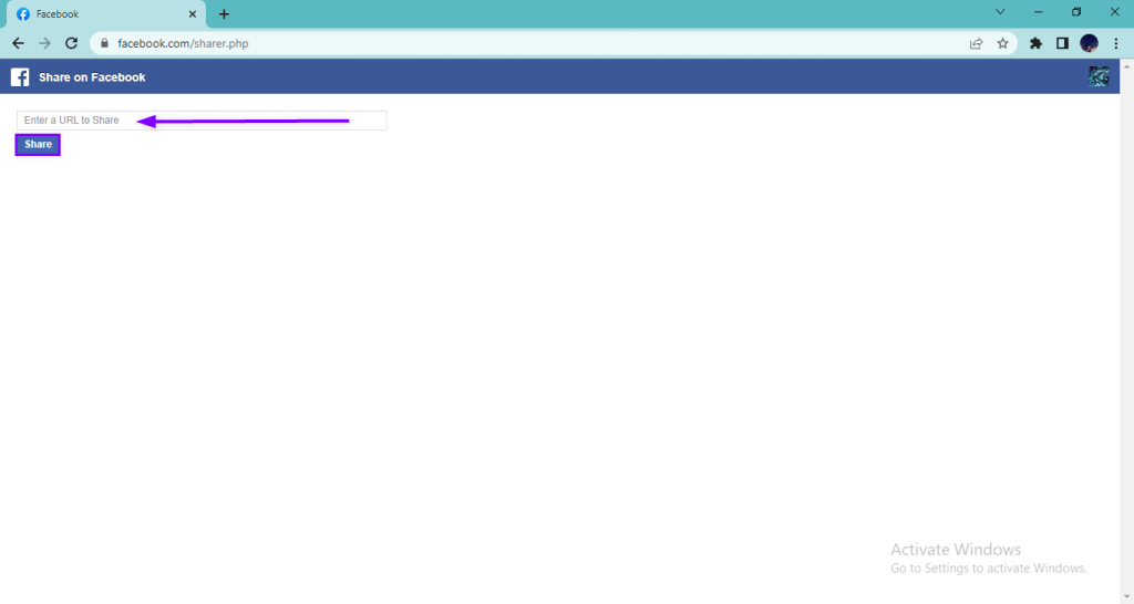 Enter URL box