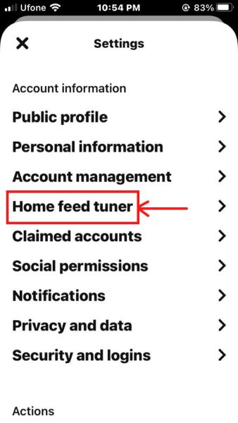 Home feed tuner