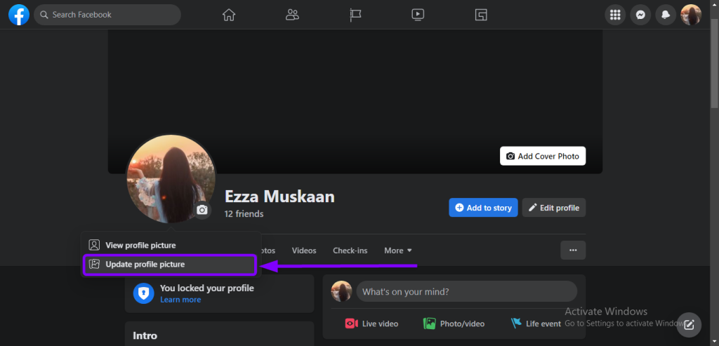 Update profile picture