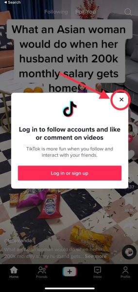 TikTok Pop up