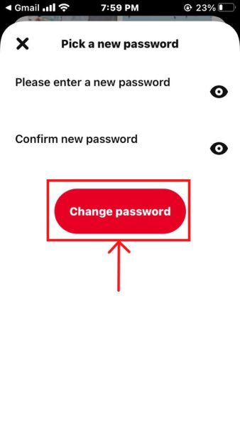 Change password option