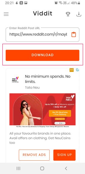 Download Viddit link