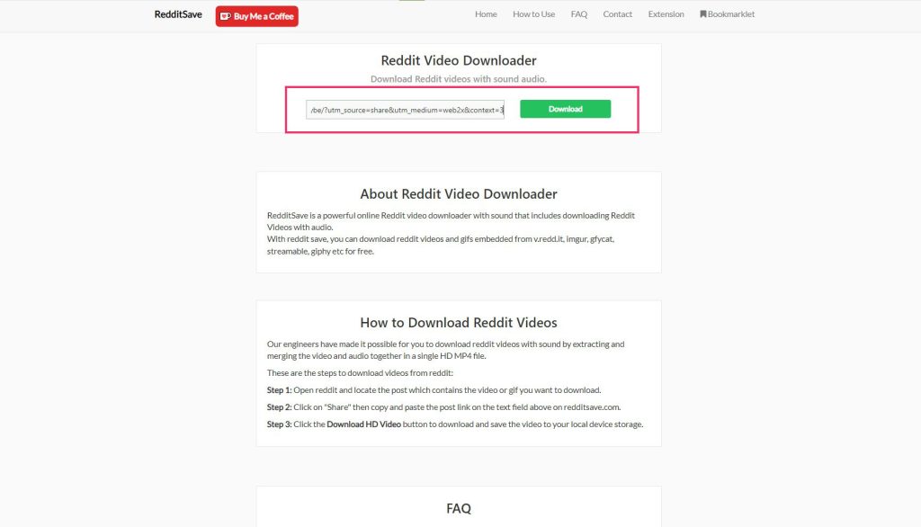 Reddit video downloader