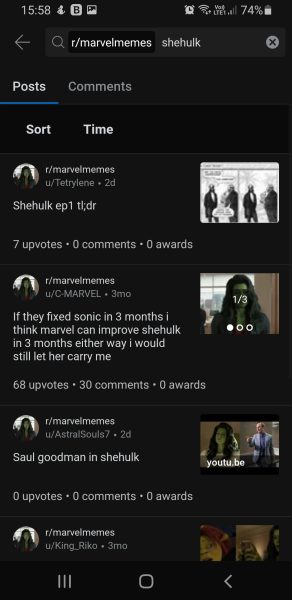 Search results
