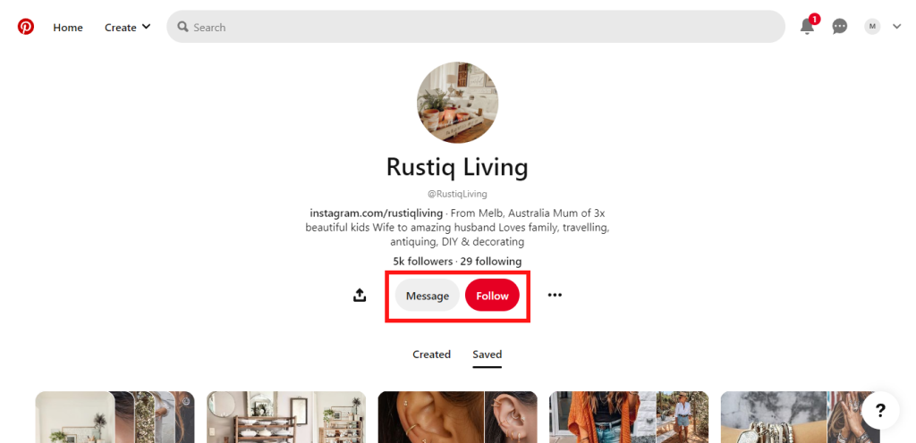 Unblocked user profile