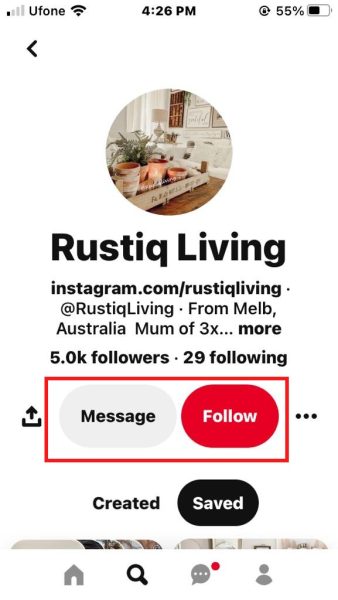 Unblocked user profile