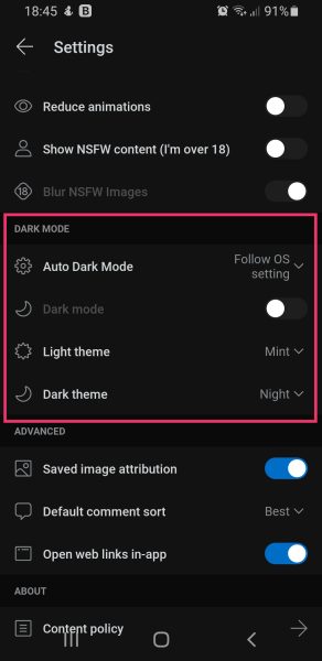 Dark Mode