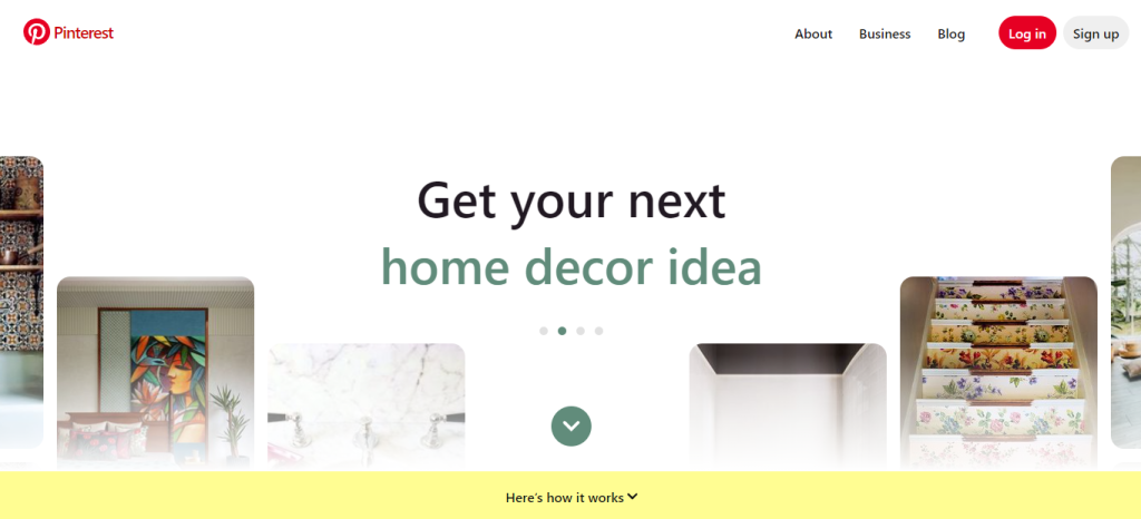 Log in to Pinterest