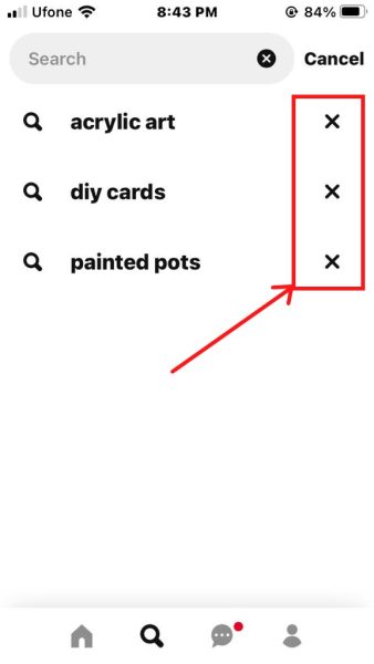 Remove search history