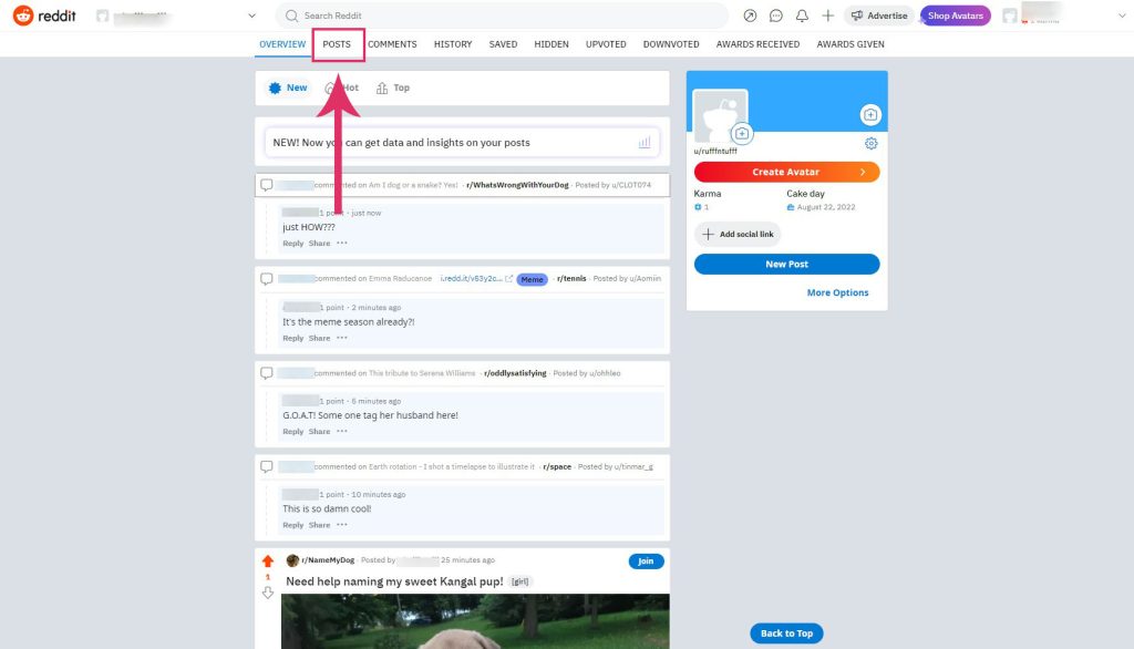Posts on Reddit